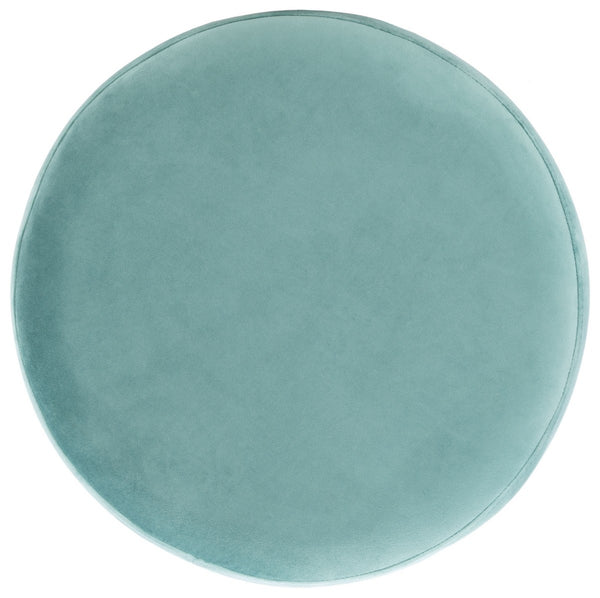 Safavieh Azai Round Ottoman Seafoam / Gold OTT7501B