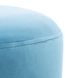 Safavieh Azai Round Ottoman Sky Blue / Gold OTT7501C