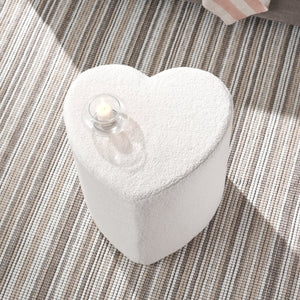 Safavieh Milena Heart-shaped Ivory Ottoman - Stylish Plywood & Foam Design For Chic Home Decor & Comfort Ivory Plywood,Fabric,Foam Ott7502a