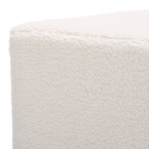 Safavieh Cierra Diamond-shaped Ottoman In Elegant Ivory - Stylish Plywood & Foam Furniture For Your Home Ivory Plywood,Fabric,Foam Ott7503a