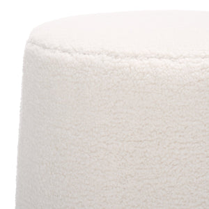 Safavieh Liesel Narrow Flared Ottoman In Elegant Ivory - Stylish Square Plywood & Fabric Accent Piece Ivory Plywood,Fabric,Foam Ott7504a