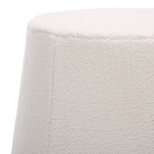 Safavieh Liesel Wide Flared Ottoman In Luxurious Ivory - Chic Square Design For Stylish Home Décor And Comfort Ivory Plywood,Fabric,Foam Ott7505a