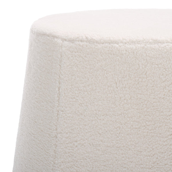 Safavieh Liesel Wide Flared Ottoman In Luxurious Ivory - Chic Square Design For Stylish Home Décor And Comfort Ivory Plywood,Fabric,Foam Ott7505a