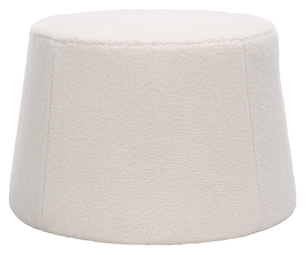 Safavieh Liesel Wide Flared Ottoman In Luxurious Ivory - Chic Square Design For Stylish Home Décor And Comfort Ivory Plywood,Fabric,Foam Ott7505a