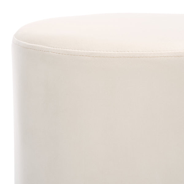 Safavieh Reika Ottoman With Elegant Tassel Design - Stylish Plywood And Fabric Accent For Any Space Ivory Plywood,Fabric,Foam Ott7506a