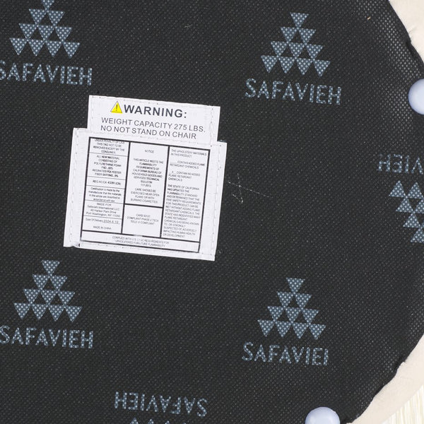 Safavieh Reika Ottoman With Elegant Tassel Design - Stylish Plywood And Fabric Accent For Any Space Ivory Plywood,Fabric,Foam Ott7506a