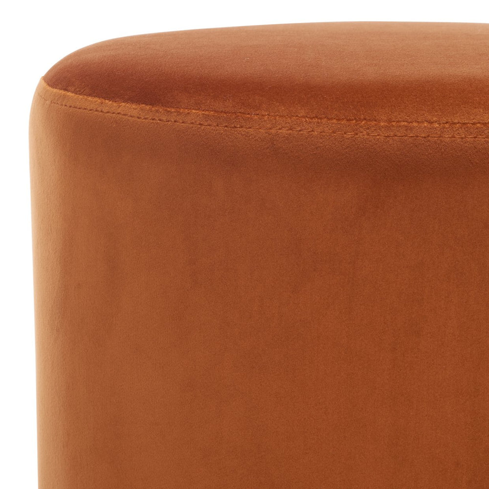 Safavieh Reika Ottoman With Elegant Tassel Design - Stylish Plywood And Fabric Accent For Any Space Rust Plywood,Fabric,Foam Ott7506b