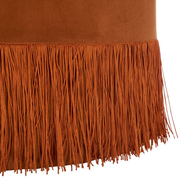 Safavieh Reika Ottoman With Elegant Tassel Design - Stylish Plywood And Fabric Accent For Any Space Rust Plywood,Fabric,Foam Ott7506b