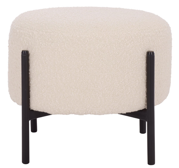 Safavieh Crius Ottoman And Bench Set - Elegant Upholstered Furniture For Stylish Living Room Comfort Creme ,Black Metal,Plywood,Fabric,Foam Ott7507a