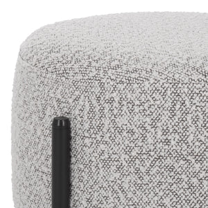 Safavieh Crius Ottoman And Bench Set - Elegant Upholstered Furniture For Stylish Living Room Comfort Light Grey ,Black Metal,Plywood,Fabric,Foam Ott7507b