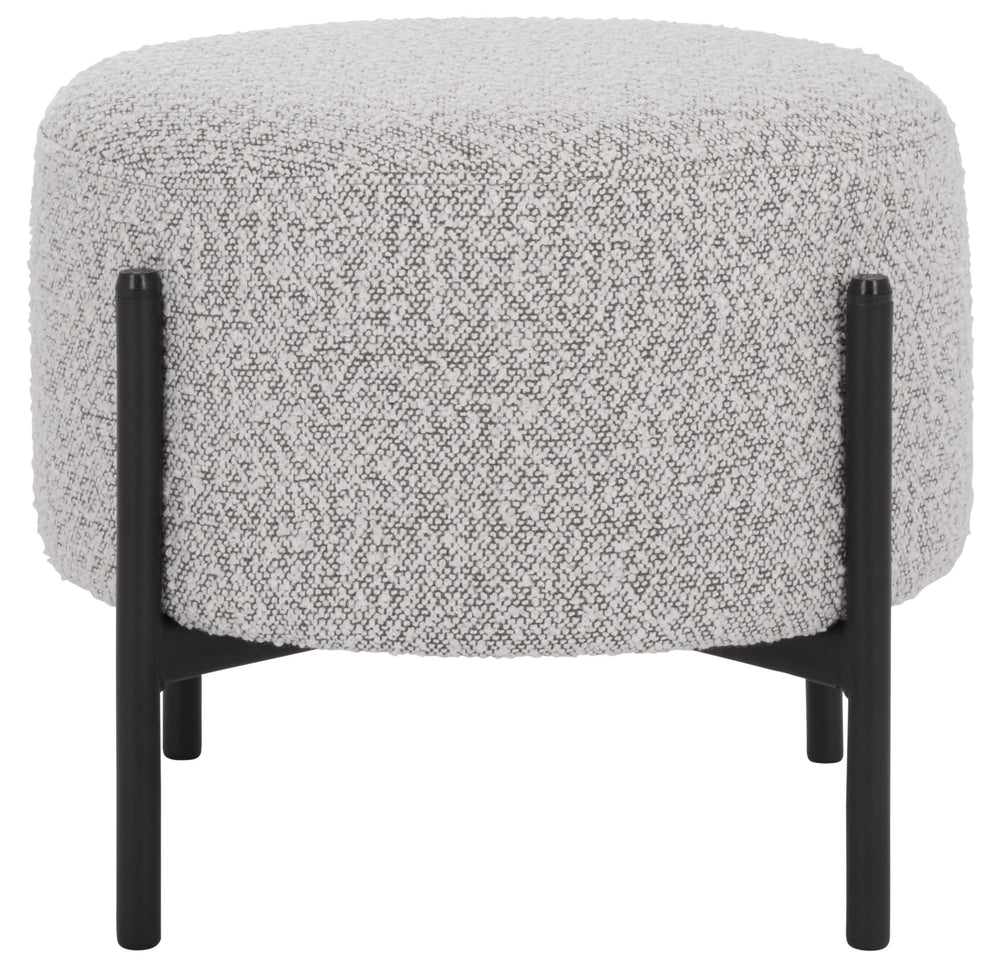 Safavieh Crius Ottoman And Bench Set - Elegant Upholstered Furniture For Stylish Living Room Comfort Light Grey ,Black Metal,Plywood,Fabric,Foam Ott7507b