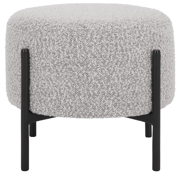 Safavieh Crius Ottoman And Bench Set - Elegant Upholstered Furniture For Stylish Living Room Comfort Light Grey ,Black Metal,Plywood,Fabric,Foam Ott7507b