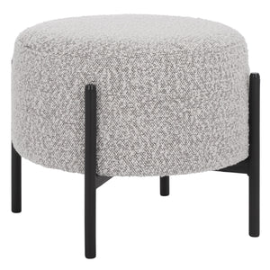Safavieh Crius Ottoman And Bench Set - Elegant Upholstered Furniture For Stylish Living Room Comfort Light Grey ,Black Metal,Plywood,Fabric,Foam Ott7507b