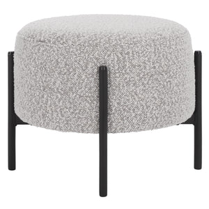 Safavieh Crius Ottoman And Bench Set - Elegant Upholstered Furniture For Stylish Living Room Comfort Light Grey ,Black Metal,Plywood,Fabric,Foam Ott7507b