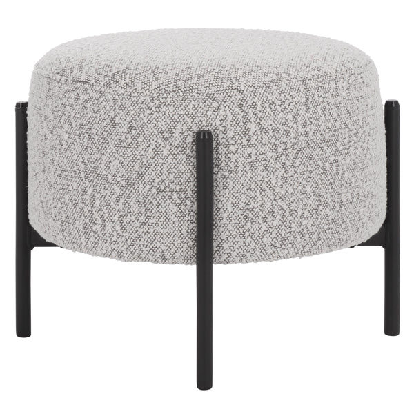 Safavieh Crius Ottoman And Bench Set - Elegant Upholstered Furniture For Stylish Living Room Comfort Light Grey ,Black Metal,Plywood,Fabric,Foam Ott7507b