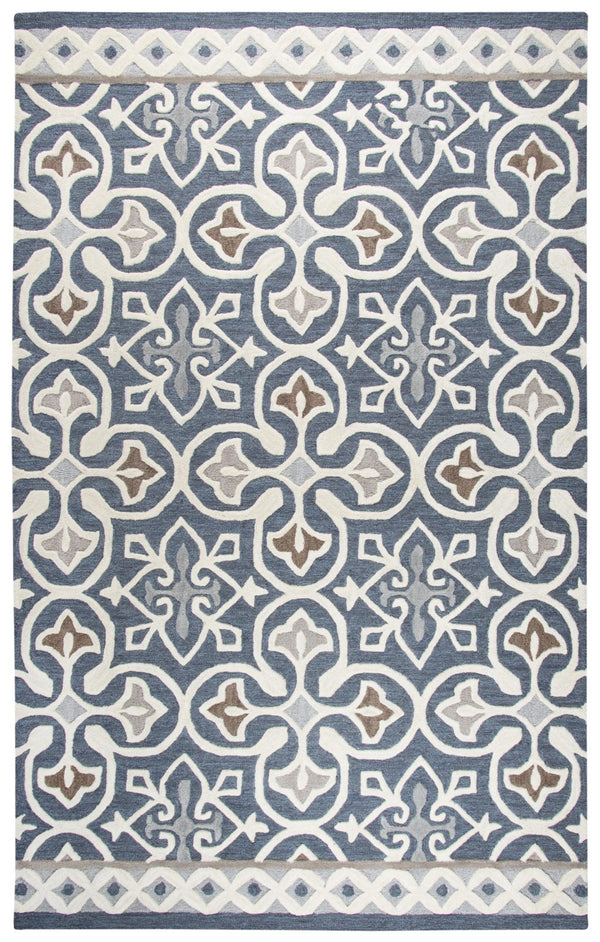 Rizzy Opulent OU574A Hand Tufted Transitional Wool Rug Gray/Natural 9' x 12'