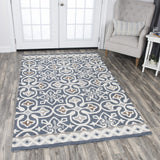 Rizzy Opulent OU574A Hand Tufted Transitional Wool Rug Gray/Natural 9' x 12'