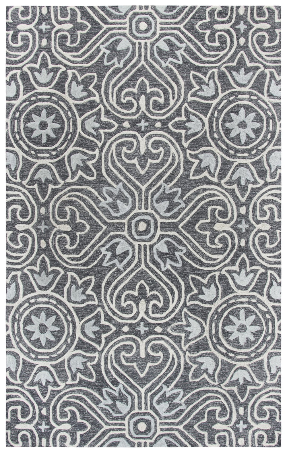 Rizzy Opulent OU957A Hand Tufted Transitional Wool Rug Gray 9' x 12'
