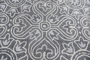 Rizzy Opulent OU957A Hand Tufted Transitional Wool Rug Gray 9' x 12'