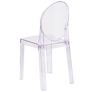 English Elm Revna Ghost Chair - Elegant Oval Back Design in Transparent Crystal for Versatile Dining & Events OW-GHOSTBACK-18-GG