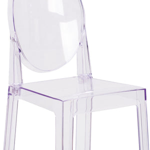 English Elm Revna Transparent Crystal Ghost Counter Stool – Modern Elegance for Dining, Bars & Events OW-GHOSTBACK-24-GG