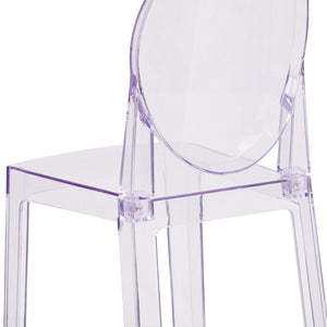English Elm Revna Transparent Crystal Ghost Counter Stool – Modern Elegance for Dining, Bars & Events OW-GHOSTBACK-24-GG