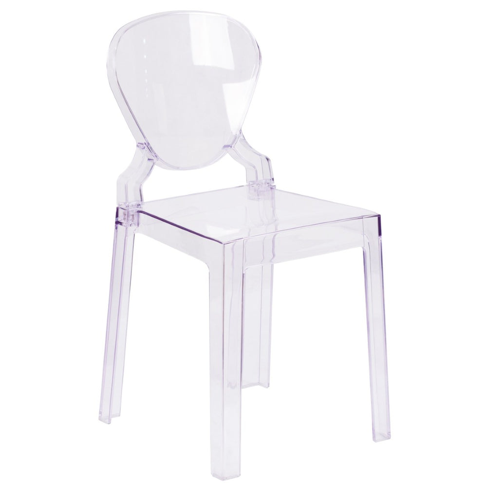 English Elm Theo Transparent Ghost Chair – Modern Crystal Accent Chair for Indoor & Outdoor Elegance OW-TEARBACK-18-GG