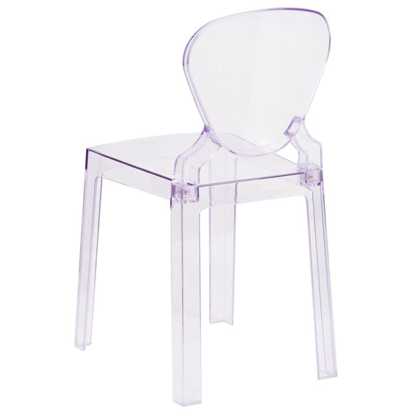 English Elm Theo Transparent Ghost Chair – Modern Crystal Accent Chair for Indoor & Outdoor Elegance OW-TEARBACK-18-GG