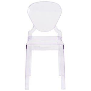 English Elm Theo Transparent Ghost Chair – Modern Crystal Accent Chair for Indoor & Outdoor Elegance OW-TEARBACK-18-GG