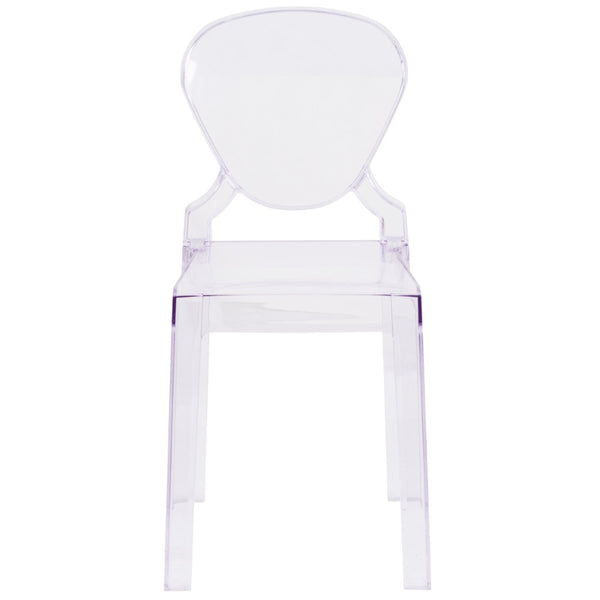 English Elm Theo Transparent Ghost Chair – Modern Crystal Accent Chair for Indoor & Outdoor Elegance OW-TEARBACK-18-GG