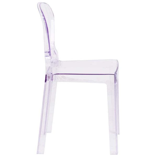 English Elm Theo Transparent Ghost Chair – Modern Crystal Accent Chair for Indoor & Outdoor Elegance OW-TEARBACK-18-GG