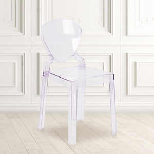 English Elm Theo Transparent Ghost Chair – Modern Crystal Accent Chair for Indoor & Outdoor Elegance OW-TEARBACK-18-GG