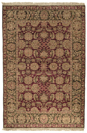 Safavieh Old World Elegant Wool Area Rug - Timeless Design For Luxurious Living Spaces And Classic Decor Burgundy ,Green 100% Wool Pile Ow115a-cnr