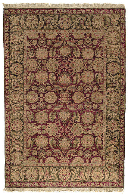 Safavieh Old World Elegant Wool Area Rug - Timeless Design For Luxurious Living Spaces And Classic Decor Burgundy ,Green 100% Wool Pile Ow115a-cnr