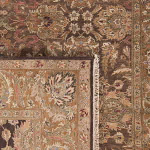 Safavieh Old World Elegant Wool Area Rug - Timeless Design For Luxurious Living Spaces And Classic Decor Dark Brown ,Gold 100% Wool Pile Ow115b-cnr