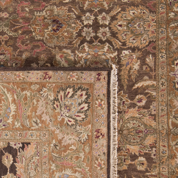 Safavieh Old World Elegant Wool Area Rug - Timeless Design For Luxurious Living Spaces And Classic Decor Dark Brown ,Gold 100% Wool Pile Ow115b-cnr