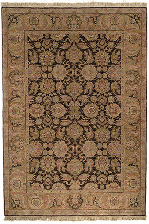 Safavieh Old World Elegant Wool Area Rug - Timeless Design For Luxurious Living Spaces And Classic Decor Dark Brown ,Gold 100% Wool Pile Ow115b-cnr