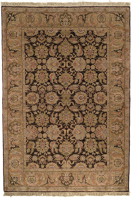 Safavieh Old World Elegant Wool Area Rug - Timeless Design For Luxurious Living Spaces And Classic Decor Dark Brown ,Gold 100% Wool Pile Ow115b-cnr