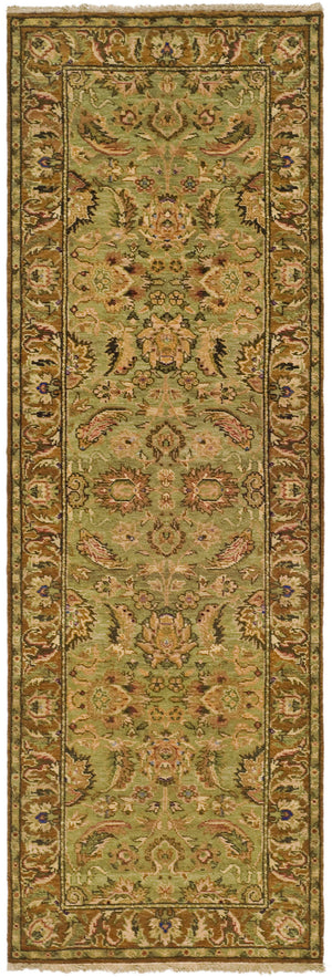 Safavieh Old World Elegant Wool Area Rug - Timeless Design For Luxurious Living Spaces And Classic Decor Light Green ,Gold 100% Wool Pile Ow115c-cnr