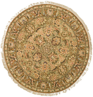 Safavieh Old World Elegant Wool Area Rug - Timeless Design For Luxurious Living Spaces And Classic Decor Light Green ,Gold 100% Wool Pile Ow115c-cnr
