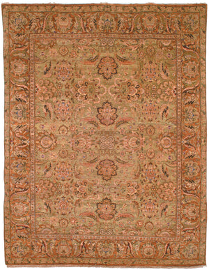 Safavieh Old World Elegant Wool Area Rug - Timeless Design For Luxurious Living Spaces And Classic Decor Light Green ,Gold 100% Wool Pile Ow115c-cnr