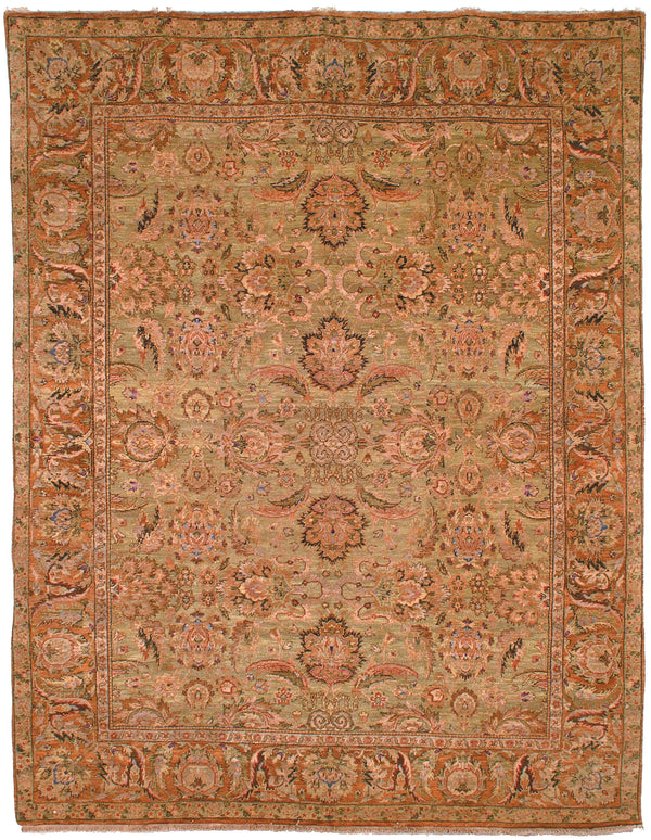 Safavieh Old World Elegant Wool Area Rug - Timeless Design For Luxurious Living Spaces And Classic Decor Light Green ,Gold 100% Wool Pile Ow115c-cnr