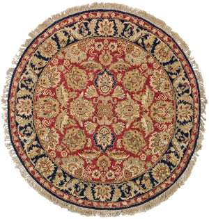 Safavieh Old World Elegant Wool Area Rug - Timeless Design For Luxurious Living Spaces And Classic Decor Red ,Navy 100% Wool Pile Ow115f-cnr