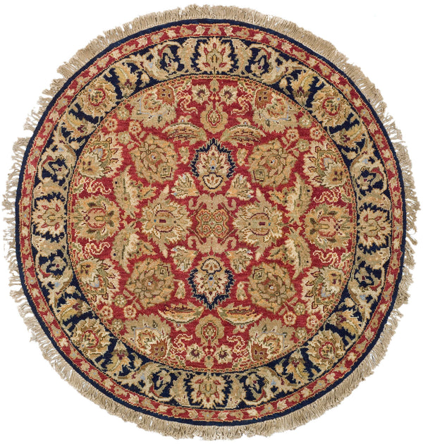 Safavieh Old World Elegant Wool Area Rug - Timeless Design For Luxurious Living Spaces And Classic Decor Red ,Navy 100% Wool Pile Ow115f-cnr