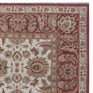 Safavieh Old World Elegant Wool Area Rug - Timeless Design For Luxurious Living Spaces And Classic Decor Ivory ,Rust 100% Wool Pile Ow115g-cnr