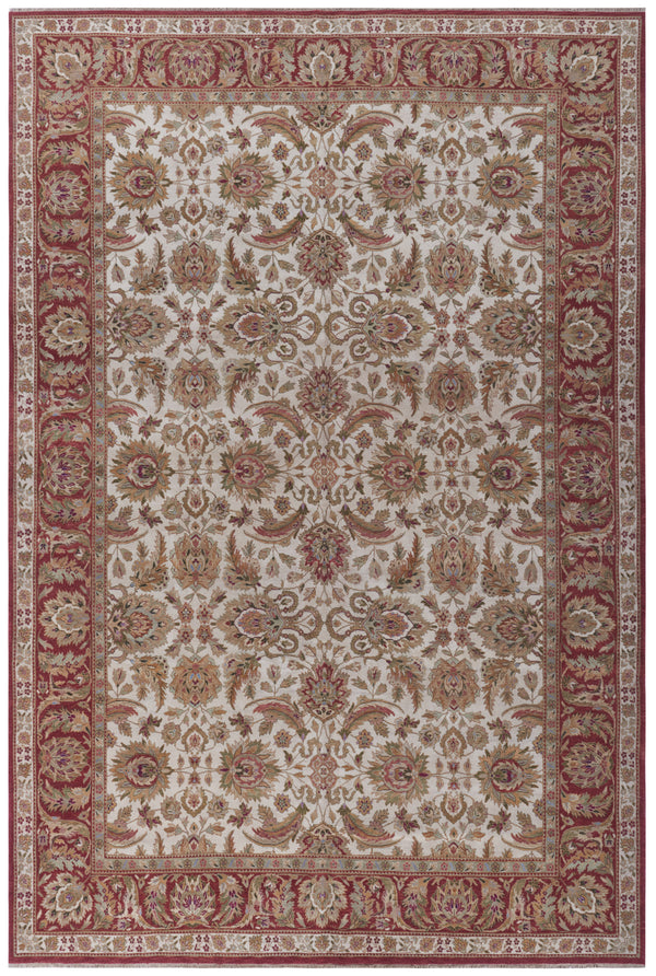 Safavieh Old World Elegant Wool Area Rug - Timeless Design For Luxurious Living Spaces And Classic Decor Ivory ,Rust 100% Wool Pile Ow115g-cnr