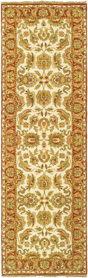 Safavieh Old World Elegant Wool Area Rug - Timeless Design For Luxurious Living Spaces And Classic Decor Ivory ,Rust 100% Wool Pile Ow115g-cnr