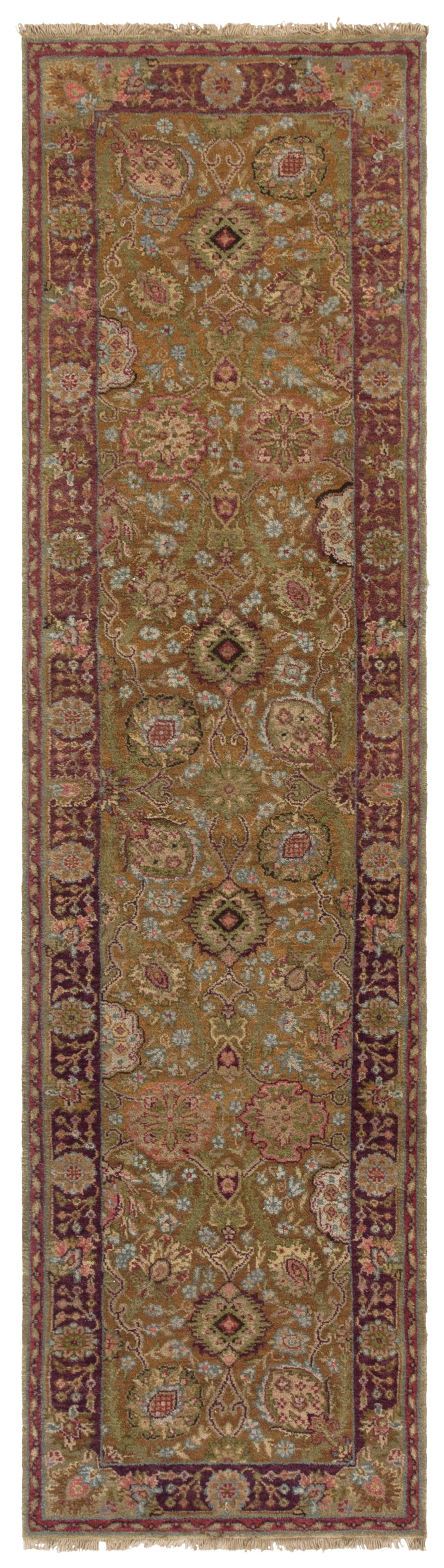 Safavieh Old World Luxurious Area Rug - Timeless Elegance With Intricate Floral Patterns For Any Space Gold 100% Wool Pile Ow118b-10