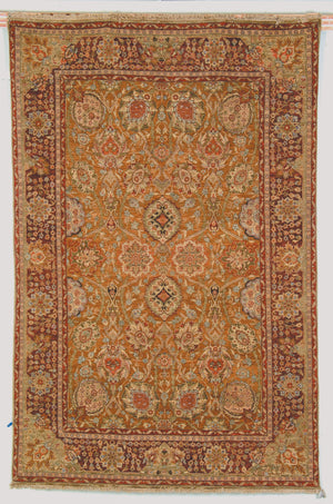 Safavieh Old World Luxurious Area Rug - Timeless Elegance With Intricate Floral Patterns For Any Space Gold 100% Wool Pile Ow118b-10