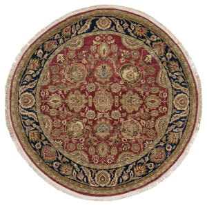 Safavieh Old World Oriental-inspired Wool Rug - Timeless Elegance For Entryways And Cozy Spaces Salmon ,Navy 100% Wool Pile Ow120a-cnr